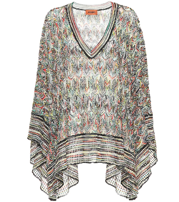 Missoni Abstract Pattern Knit Poncho In Sm0D1 | ModeSens