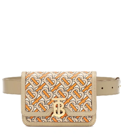 Shop Burberry Tb Leather Belt Bag In Multicoloured