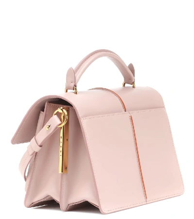 Shop Marni Attache Small Leather Tote In Pink