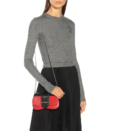 Shop Prada Sidonie Leather Belt Bag In Red