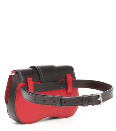 Shop Prada Sidonie Leather Belt Bag In Red