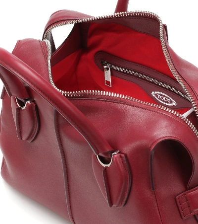Shop Tod's D-styling Small Leather Shoulder Bag In Red