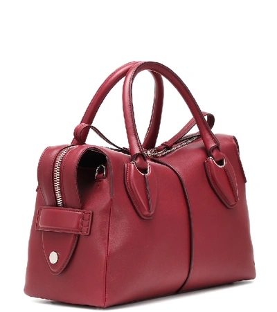 Shop Tod's D-styling Small Leather Shoulder Bag In Red