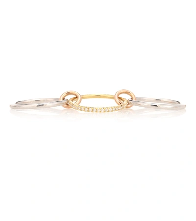 Spinelli Kilcollin Sonny Mx 18kt White, Yellow And Rose Gold Diamond Ring In Gold