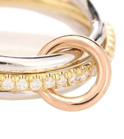 Spinelli Kilcollin Sonny Mx 18kt White, Yellow And Rose Gold Diamond Ring In Gold