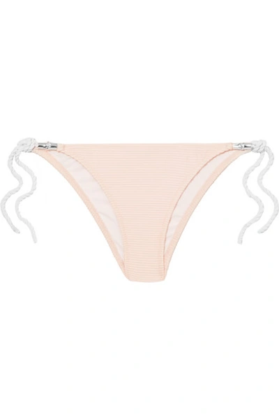 Shop Heidi Klein San Marino Ribbed Bikini Briefs In Pink