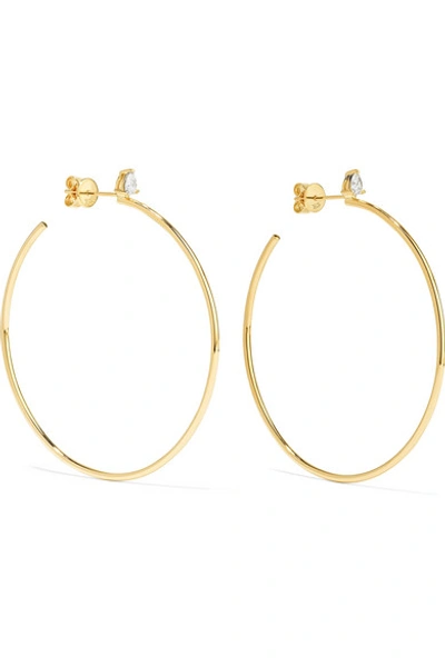 Shop Anita Ko 18-karat Rose Gold Diamond Hoop Earrings