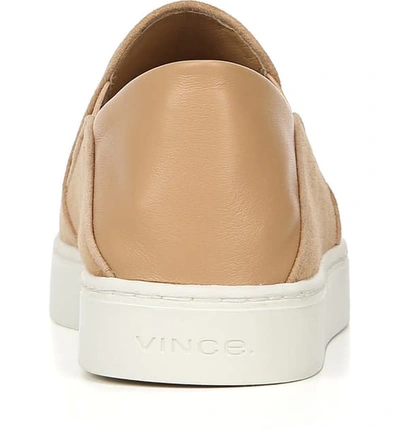 Shop Vince Garvey Slip-on Sneaker In Roasted Cashew Suede