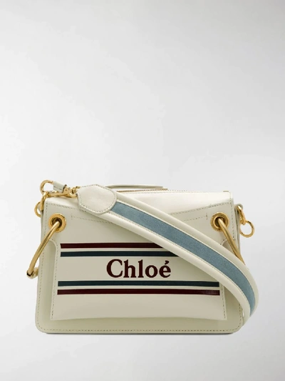 Shop Chloé Roy Shoulder Bag In White