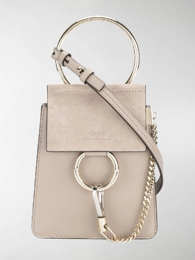 Shop Chloé Small Faye Bracelet Bag In Grey