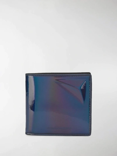 Shop Alexander Mcqueen Holographic Bifold Wallet In Black