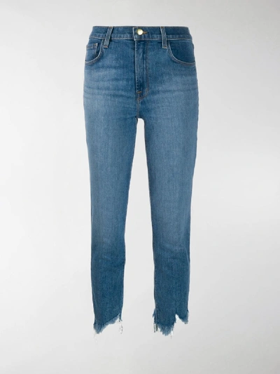 Shop J Brand Ruby Cropped Jeans In Blue