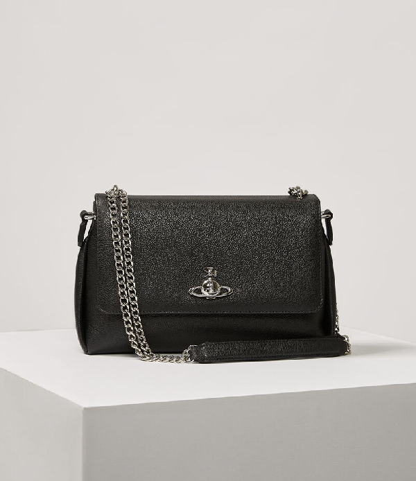 black vivienne westwood cross body bag