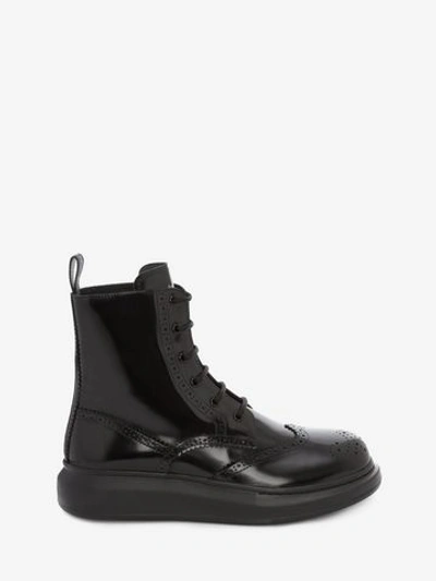 Shop Alexander Mcqueen Hybrid Lace-up Boot In Black