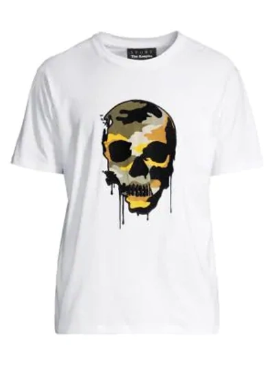 Shop The Kooples Skull Graphic Print T-shirt In White