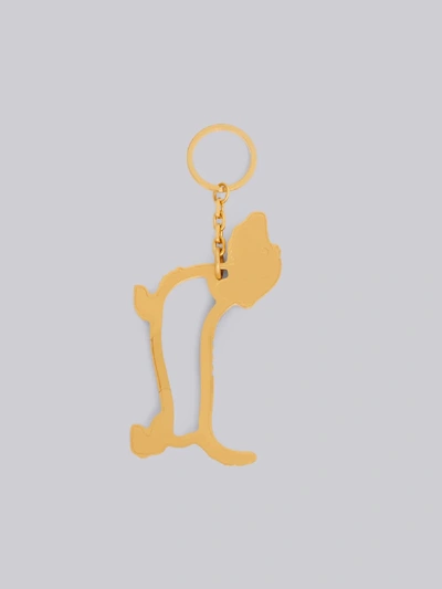 Shop Thom Browne Hector Icon Carabiner In Gold