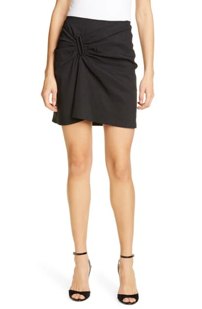Shop A.l.c Burke Linen Blend Skirt In Black