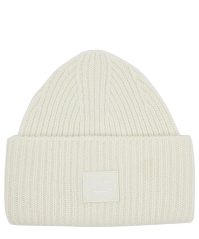 Shop Acne Studios Pansy Face Wool Beanie Hat