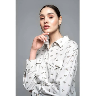 Rumour London Kenya Zebra Print Shirt In Print