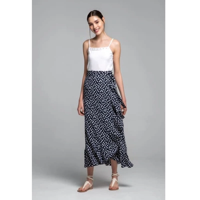 Rumour London Stella Ruffled Floral-print Wrap Skirt In Wrap