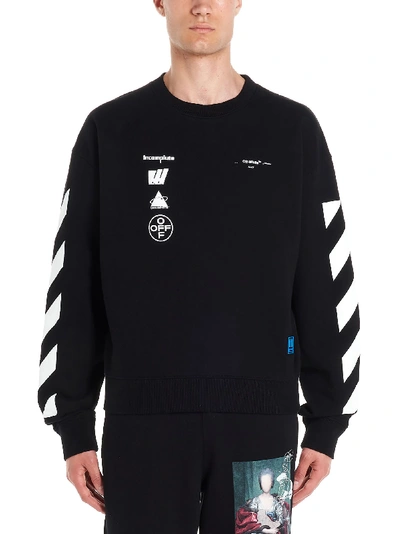 Shop Off-white Diagonal Mariana Sweatshirt In Black