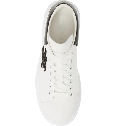 Shop Alexander Mcqueen Oversize Runner Sneaker In White/ Black Multi