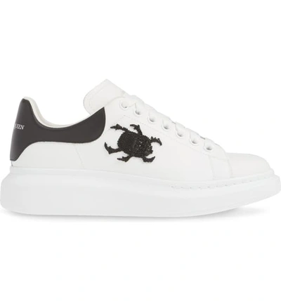 Shop Alexander Mcqueen Oversize Runner Sneaker In White/ Black Multi