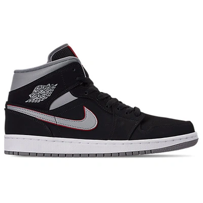 Shop Nike Men's Air Jordan 1 Mid Retro Basketball Shoes In Grey