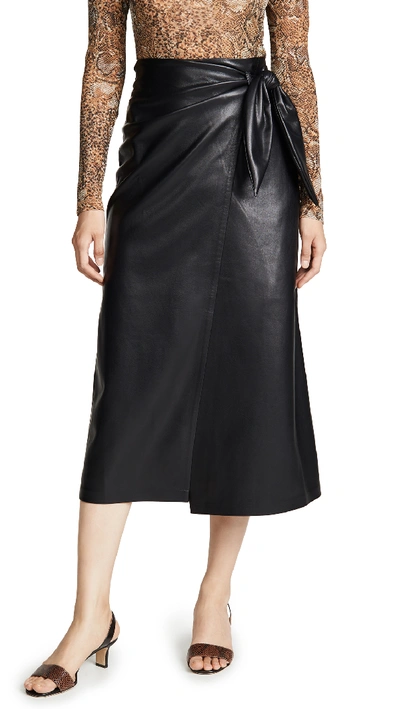 Shop Nanushka Amas Skirt In Black