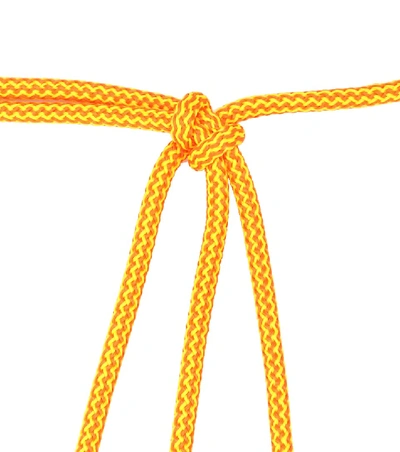 Shop Dries Van Noten Cord Belt In Yellow