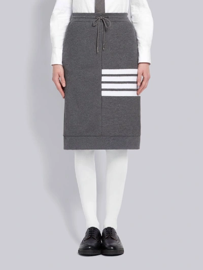 Shop Thom Browne 4-bar Stripe Sack Skirt In Grey