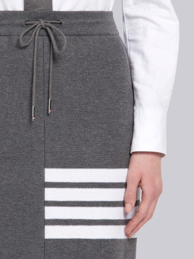 Shop Thom Browne 4-bar Stripe Sack Skirt In Grey