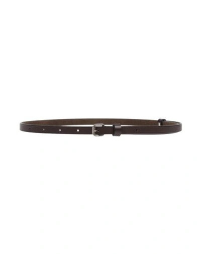 Shop Aspesi Thin Belt In Dark Brown