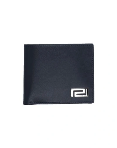 Shop Versace Wallet In Dark Blue
