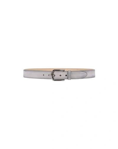 Shop Tod's Leather Belt In Light Grey