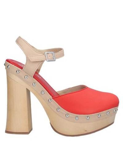 Shop Jeffrey Campbell Woman Mules & Clogs Red Size 7 Soft Leather