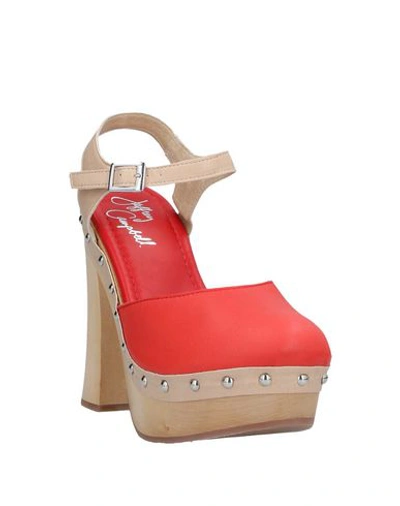 Shop Jeffrey Campbell Woman Mules & Clogs Red Size 7 Soft Leather