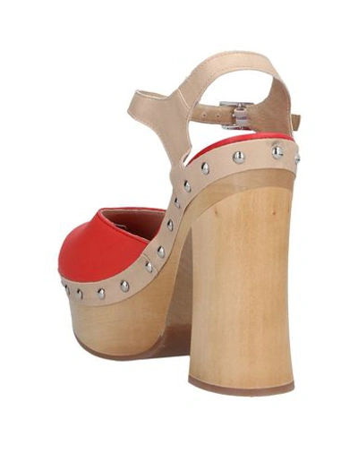 Jeffrey Campbell Mules In Red