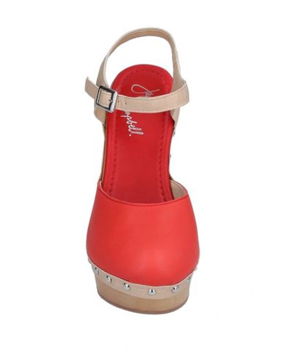 Jeffrey Campbell Mules In Red