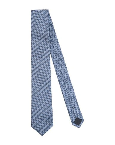 Shop Versace Tie In Pastel Blue