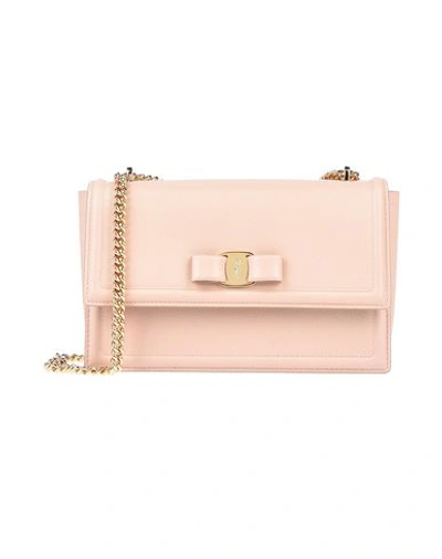 Shop Ferragamo Shoulder Bag In Beige