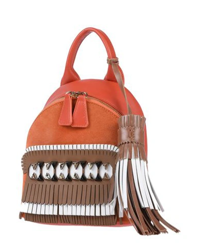 Shop Santoni Backpack & Fanny Pack In Orange