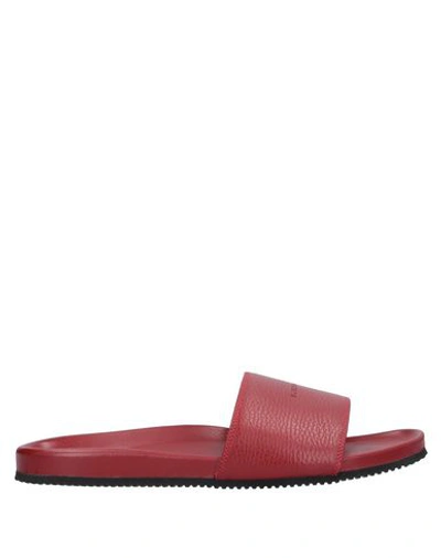Shop Buscemi Sandals In Brick Red