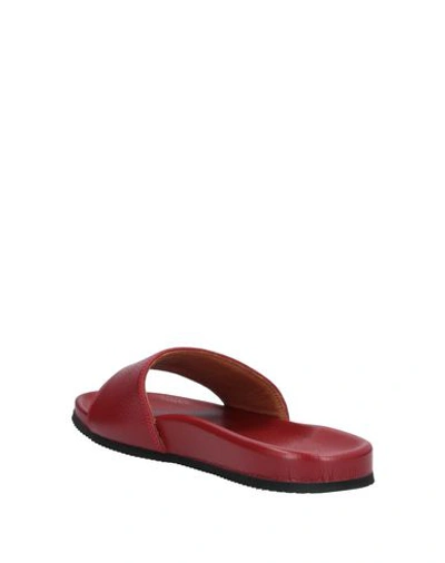 Shop Buscemi Sandals In Brick Red