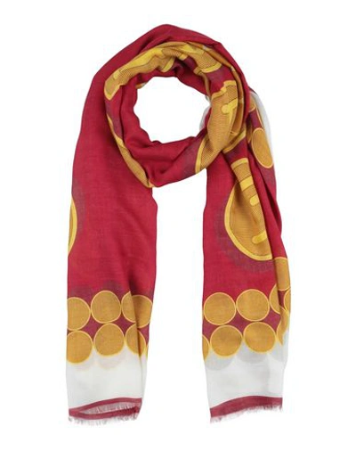 Shop Boutique Moschino Scarves In Maroon