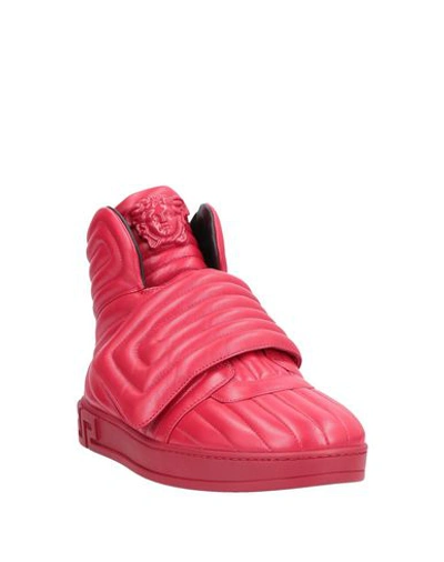Shop Versace Sneakers In Red