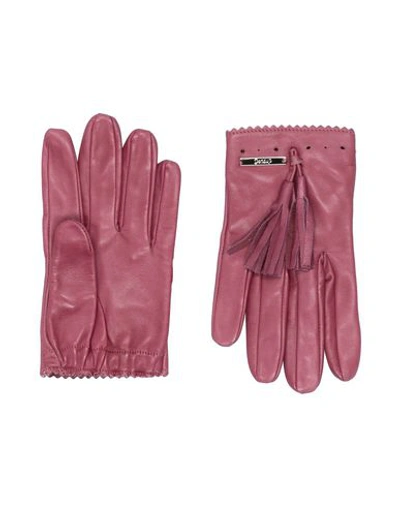 Dondup Gloves In Maroon | ModeSens