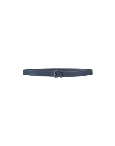 Shop Álvaro González Thin Belt In Dark Blue