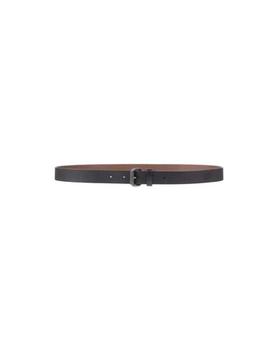 Shop Álvaro González Thin Belt In Dark Brown