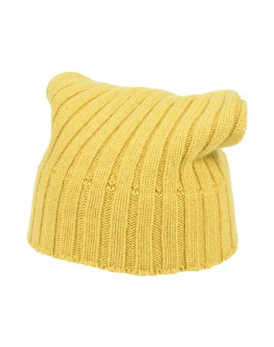 Shop Aragona Woman Hat Yellow Size Onesize Cashmere